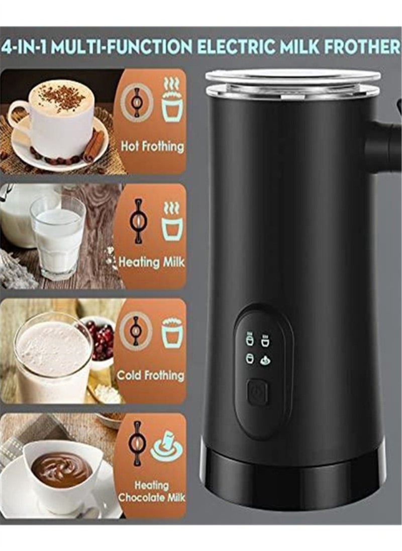 Stainless steel electric hot and cold milk frother, fully automatic household milk frother, milk frothing mixing cup, milk frother