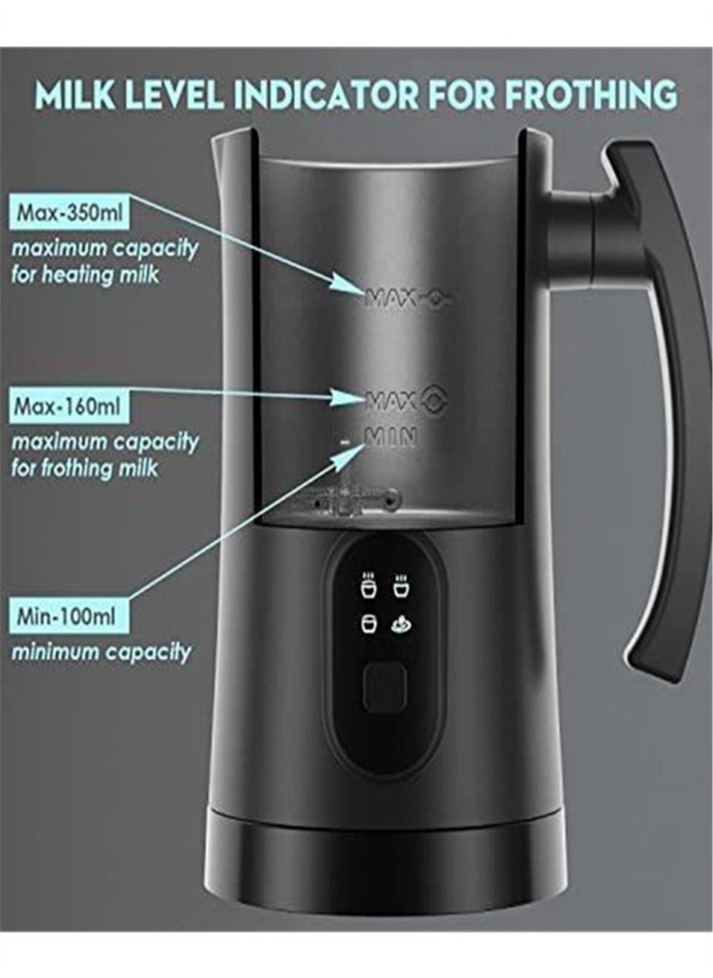 Stainless steel electric hot and cold milk frother, fully automatic household milk frother, milk frothing mixing cup, milk frother