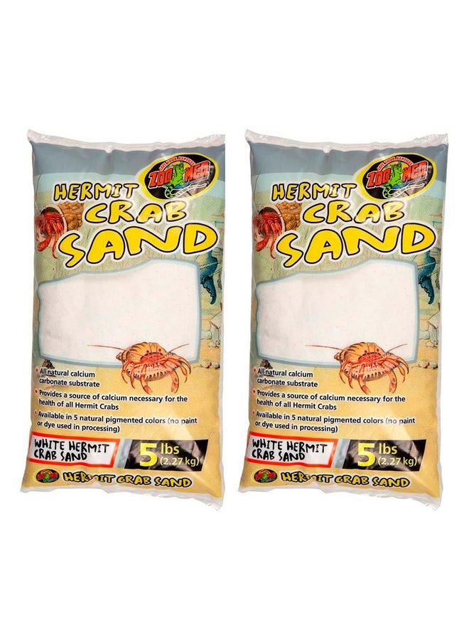 Zoo Med White Hermit Crab Sand 5 lbs - Pack of 2 (2 Items)