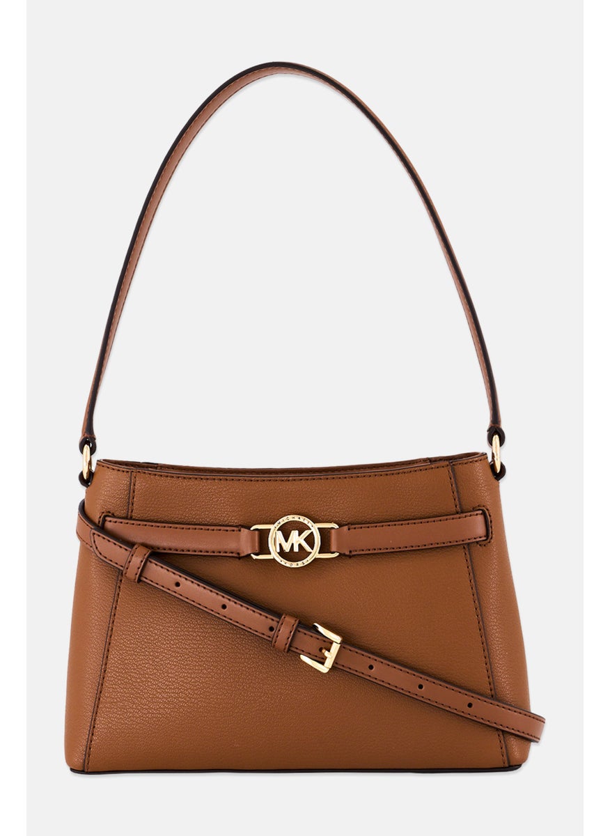 Women Brand Logo Cross Body Bag 26 L x 8 W x 18 H cm, Brown