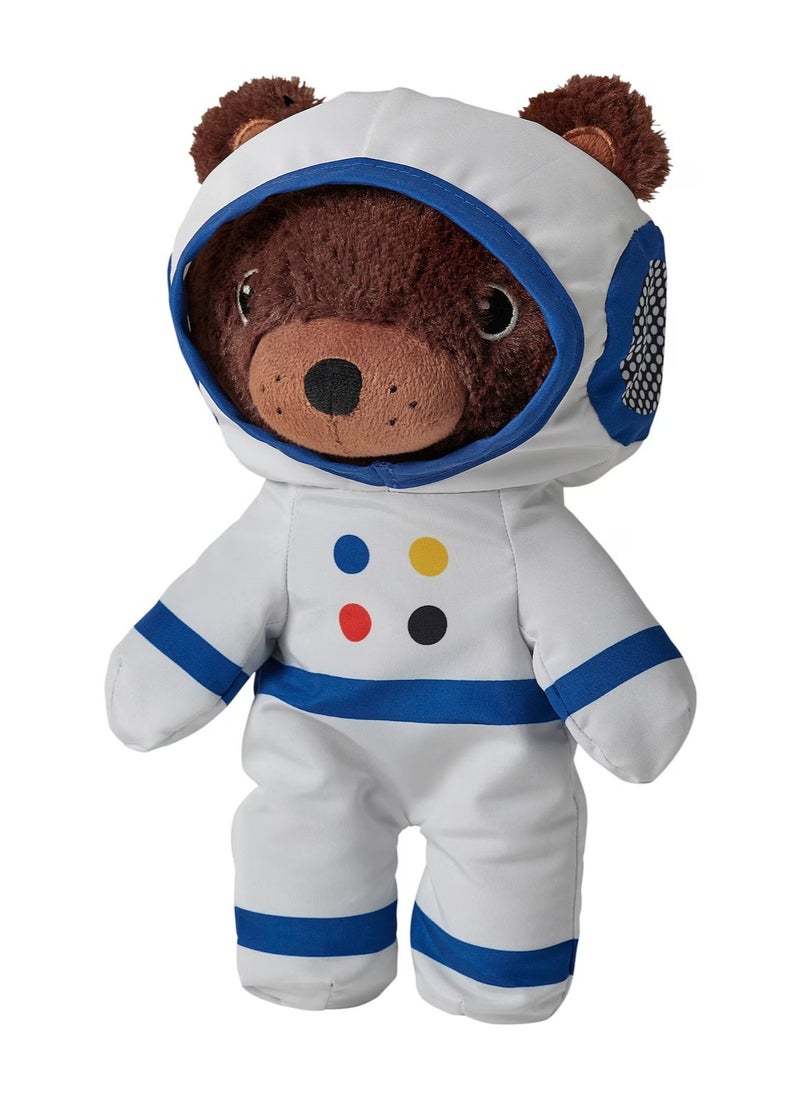 Soft toy with astronaut suit, bear, 28 cm