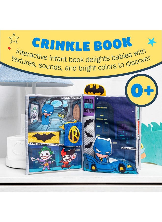 My First Comic Soft Book - Kids Preferred DC Comics The Batman Brave Little Heros Baby Crinkle Soft Sensory Book with Soft Fabric for Babies, 6.25x9 Inch