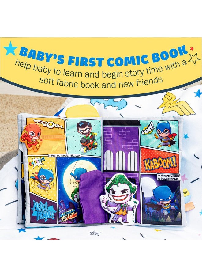 My First Comic Soft Book - Kids Preferred DC Comics The Batman Brave Little Heros Baby Crinkle Soft Sensory Book with Soft Fabric for Babies, 6.25x9 Inch