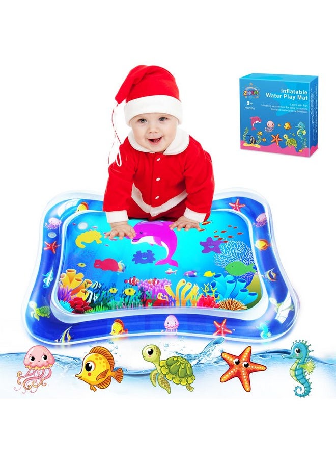 ZMLM Baby Tummy-Time Water Mat - Infant Water Play Mat Water Playmat Sensory Pad Baby Stuff for 3 6 9 12 Months Newborn Toddler Boys Girls Best Gift Fun Indoor Activity Item Game