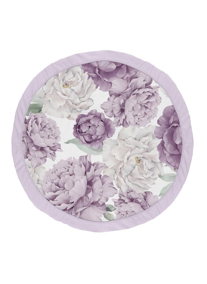 Sweet Jojo Designs Lavender Purple Boho Shabby Chic Floral Girl Baby Play Mat Tummy Time Activity Infant Playmat Playpen Tent Teepee Floor Violet Ivory Bohemian Vintage Garden Watercolor Flower Nature