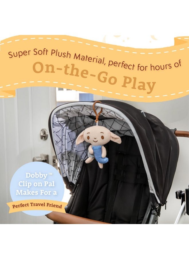 Harry Potter Dobby Plush Clip On Sensory Toys for Toddlers 1-3, Halloween Baby Toys & Learning Toys for Kids, Soft Elf Plushie Baby Halloween Toys