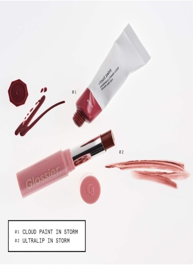 Glossier Storm Lip & Cheek Duo – Buildable Cream Blush & Hydrating Lip Tint