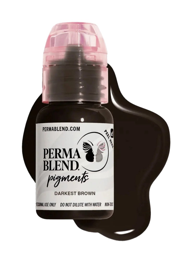 Eyebrow Pigment Darkest Brown Shades 15 Ml Microblading Ink For Eyebrows, Eyes, And Scalp Professional Cosmetic Pigment