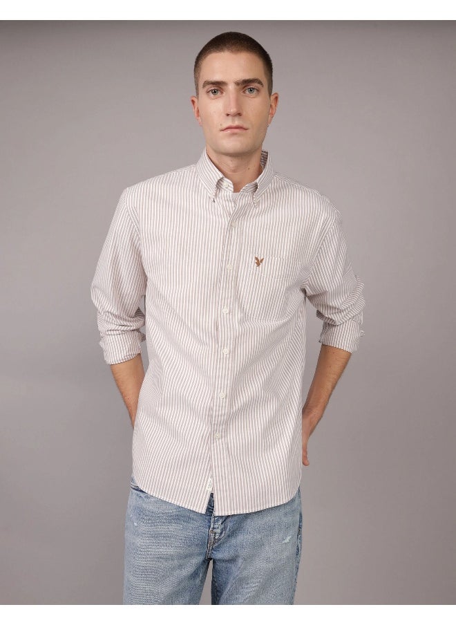 AE Striped Everyday Oxford Button-Up Shirt