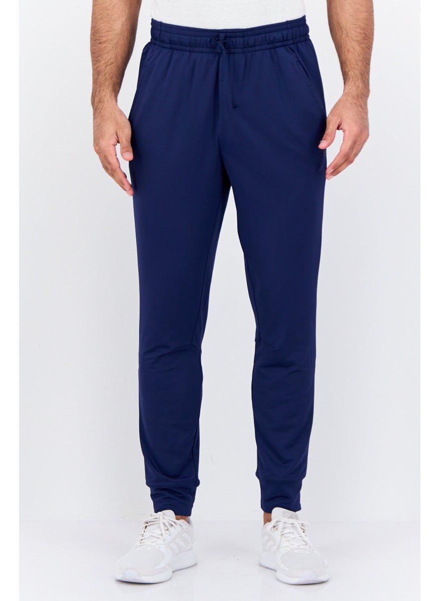 Men Slim Fit Plain Jogger Pants, Navy