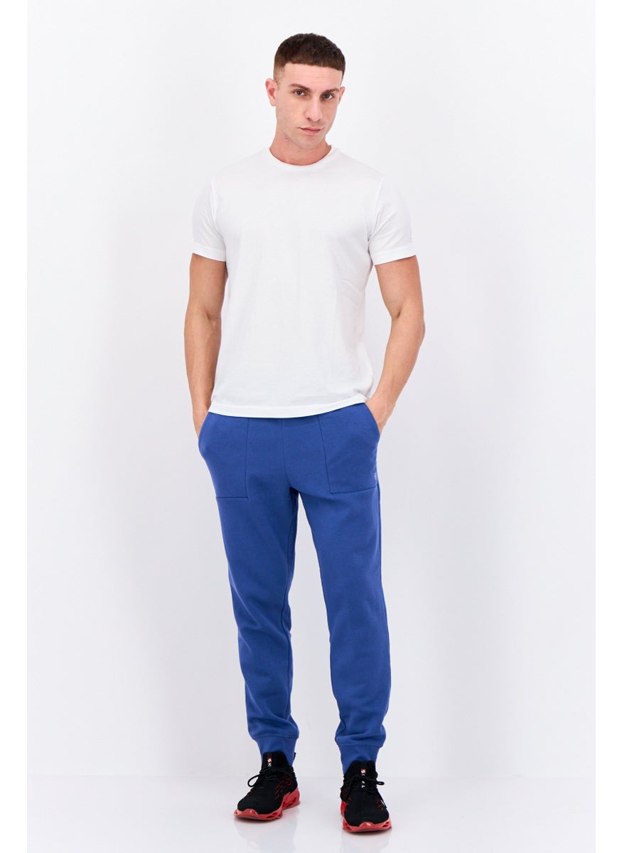 Men Slim Fit Solid Jogger Pants, True Navy