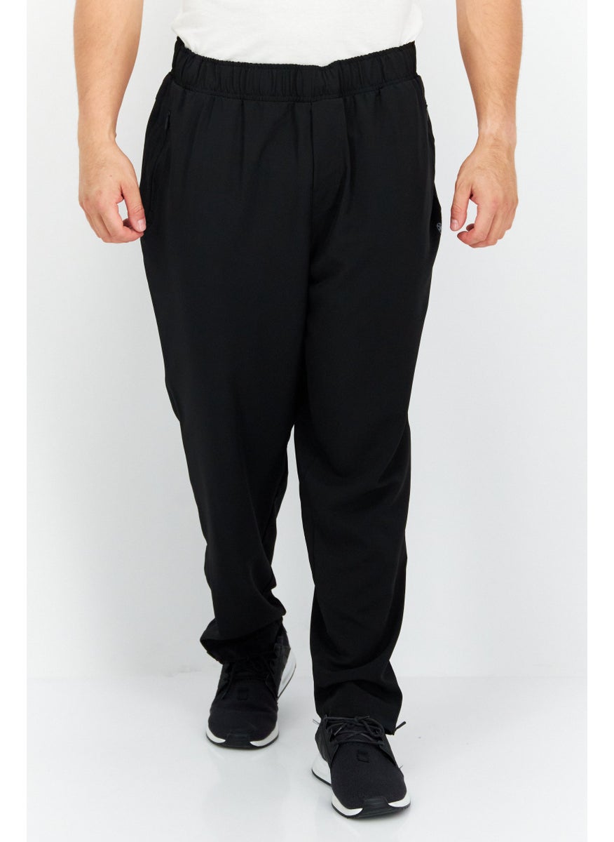 Men Regular Fit Drawstring Sweatpants, Black