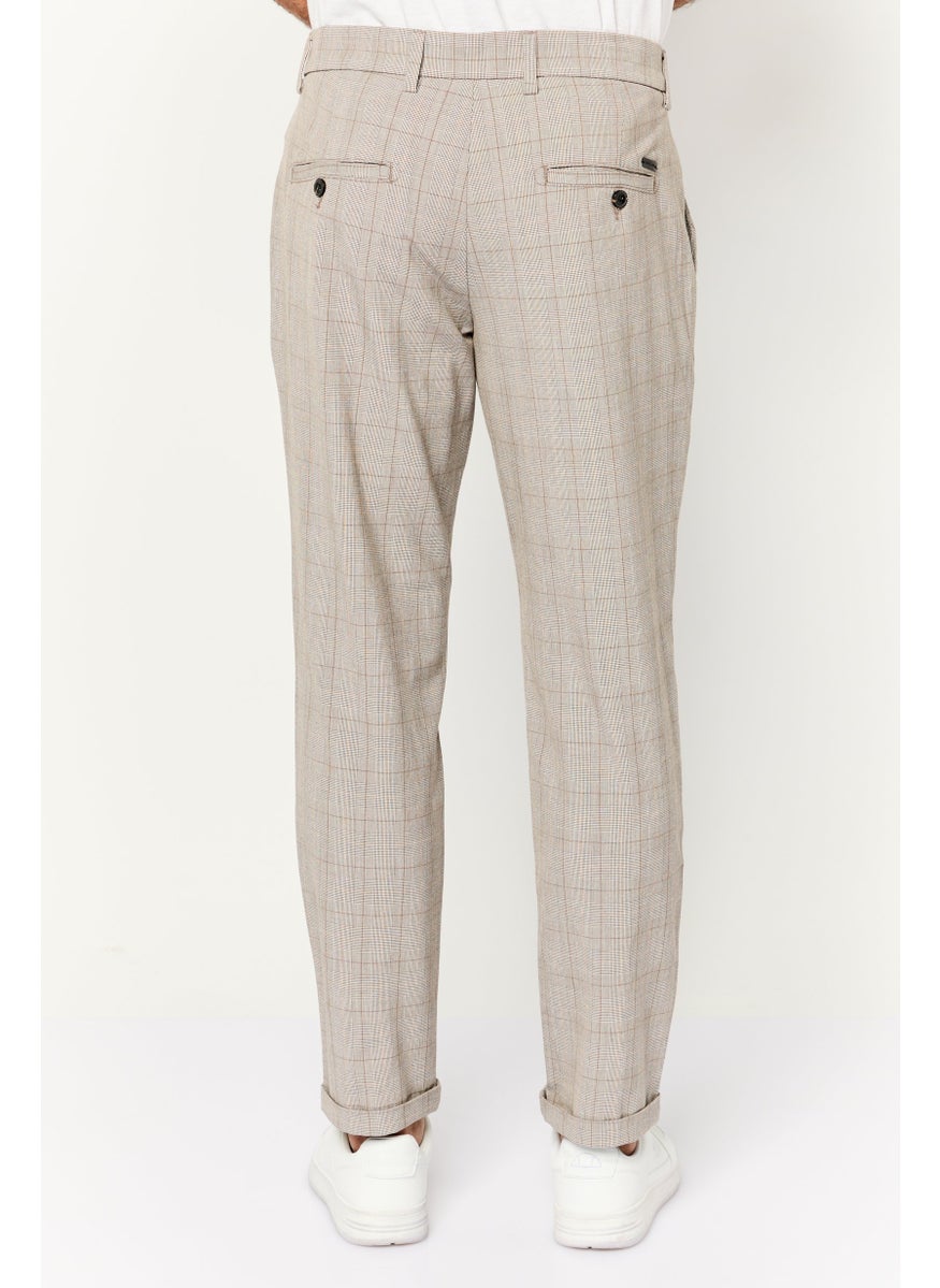 Men Slim Fit Plaid Dress Pants, Multicolor