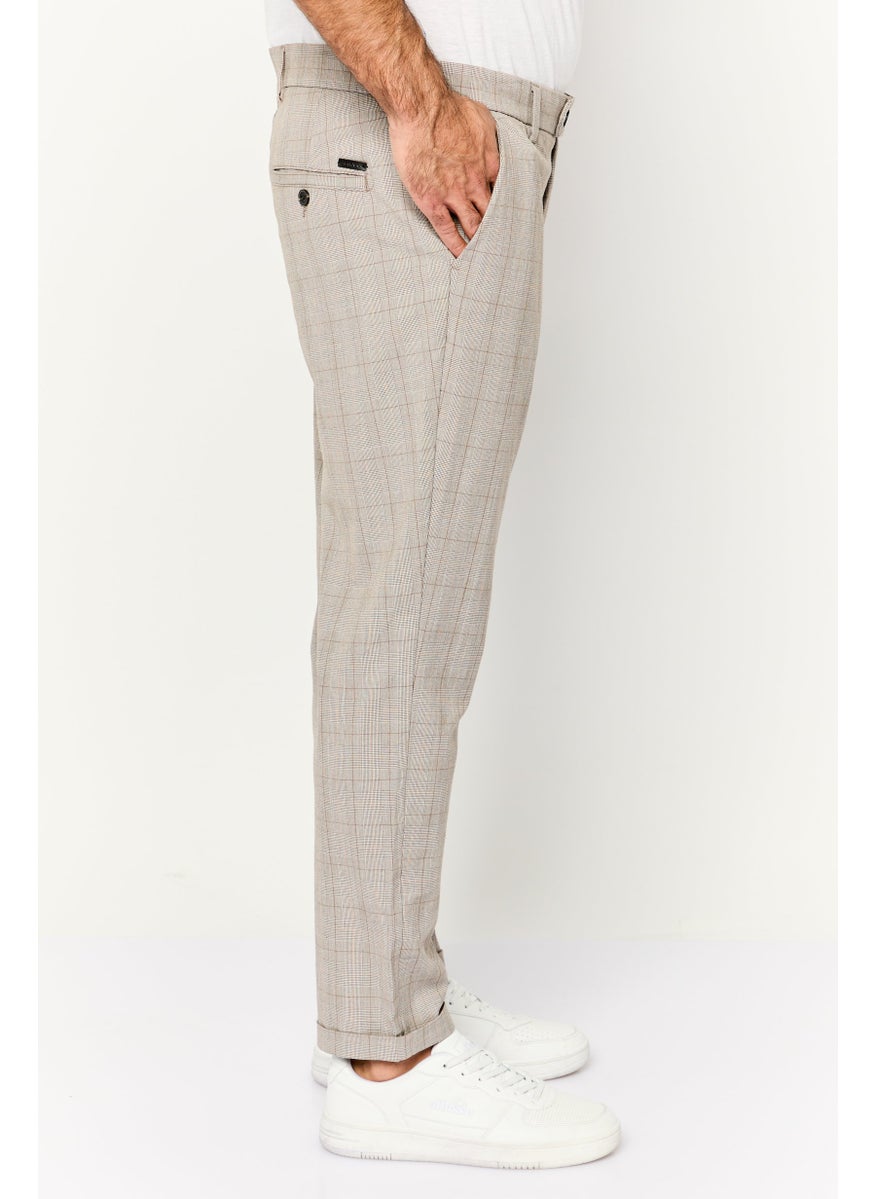 Men Slim Fit Plaid Dress Pants, Multicolor