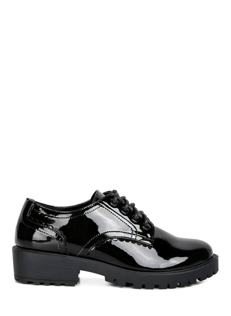 Black Patent Oxford Shoes