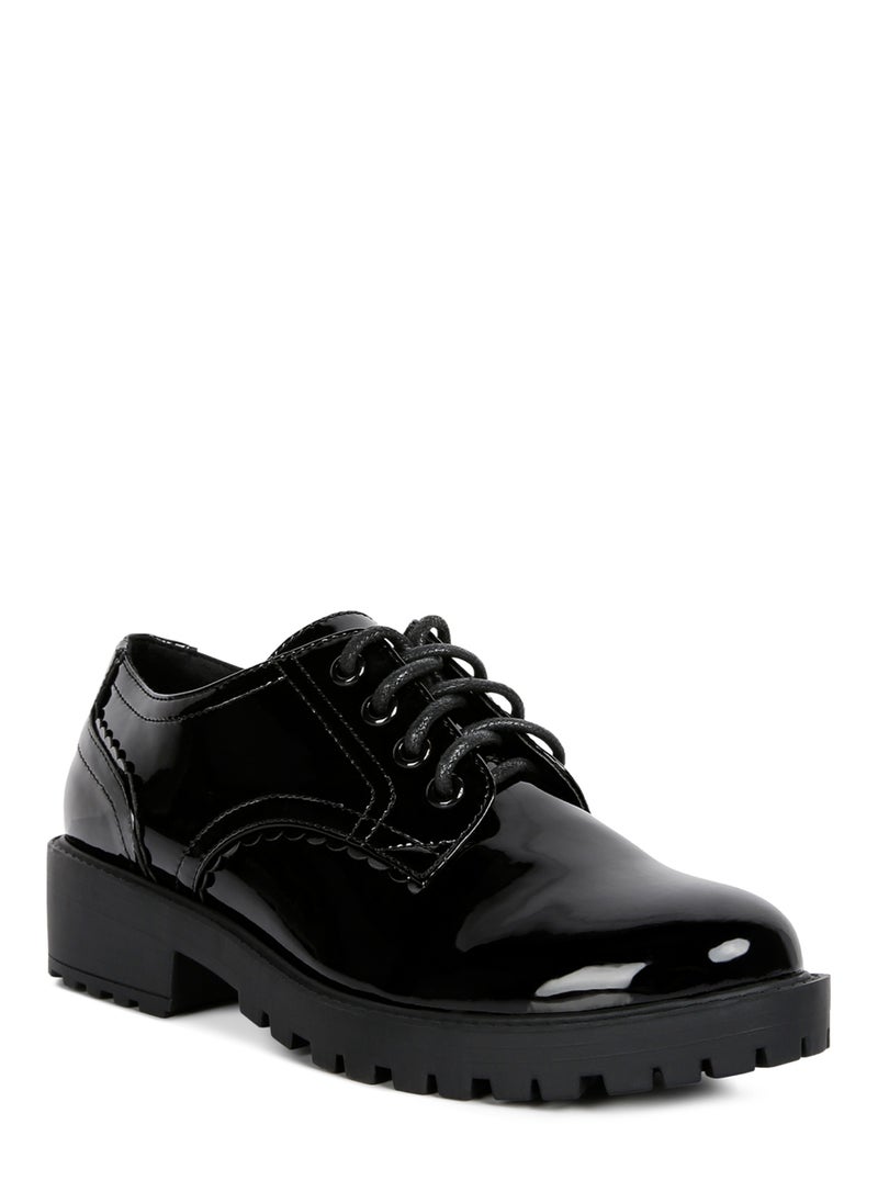 Black Patent Oxford Shoes