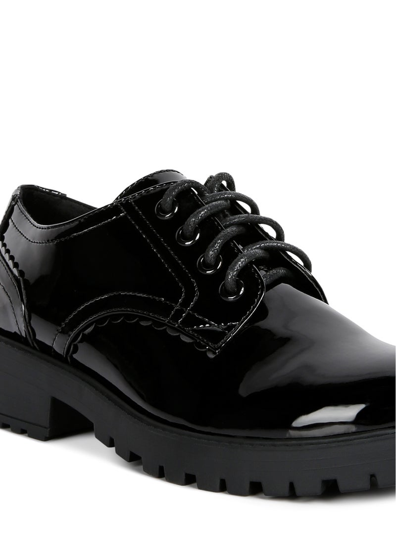 Black Patent Oxford Shoes