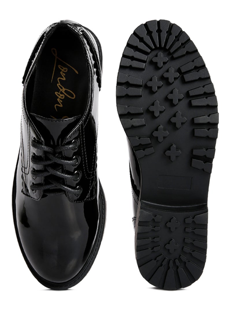 Black Patent Oxford Shoes