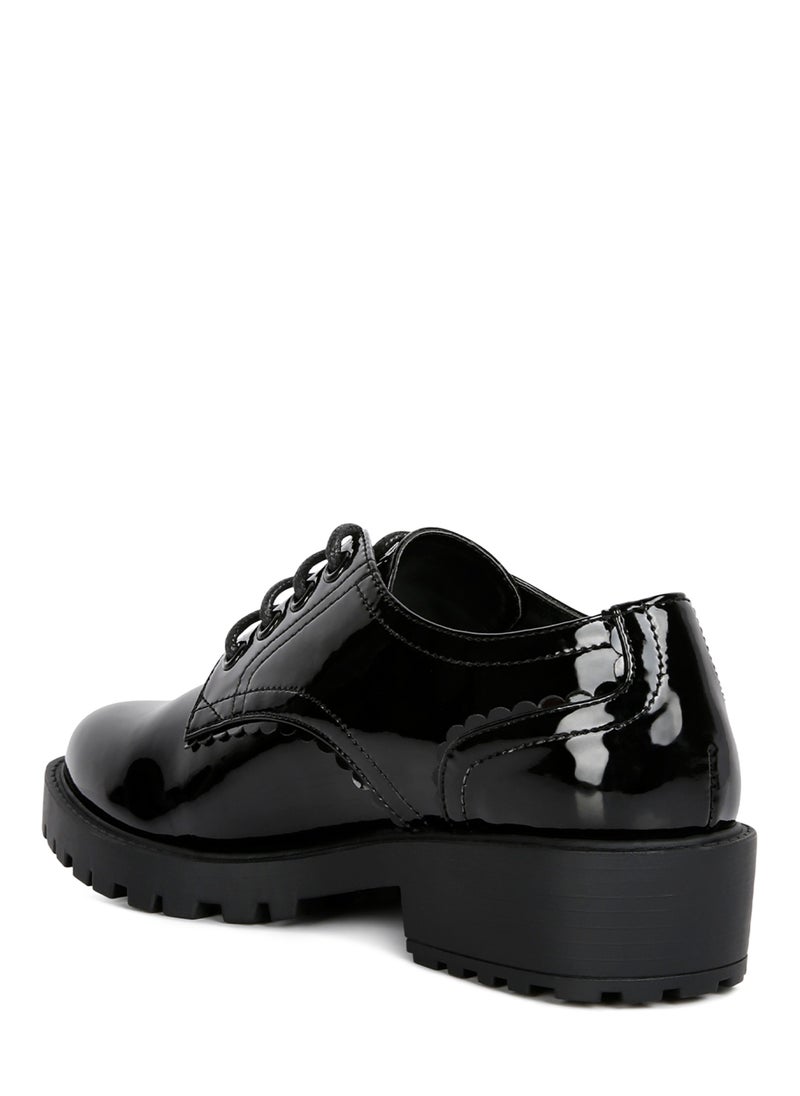 Black Patent Oxford Shoes