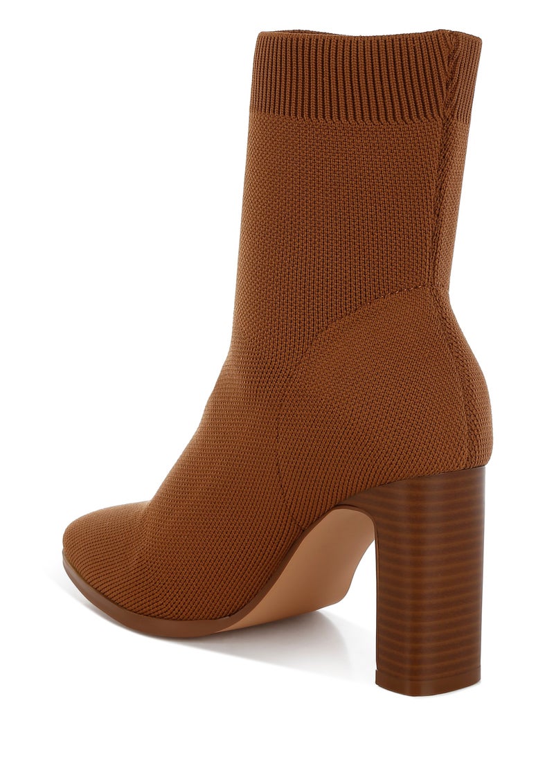 Flyknit Ankle Boots in Camel