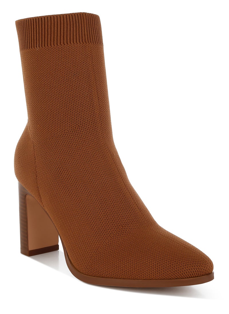 Flyknit Ankle Boots in Camel