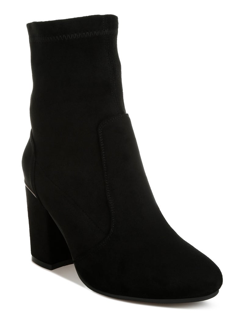 Microfiber Sock Boots in Black