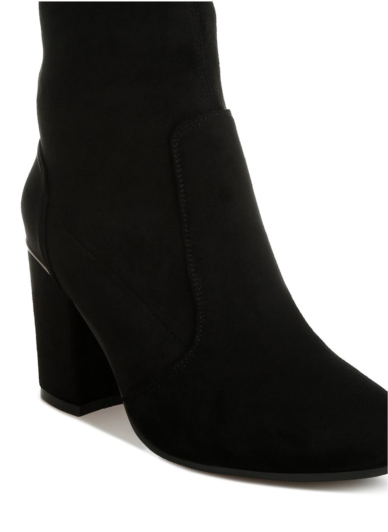 Microfiber Sock Boots in Black