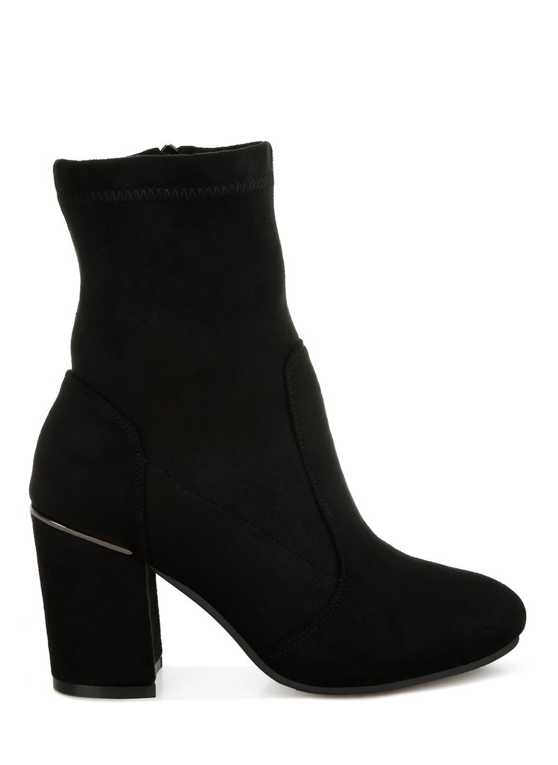 Microfiber Sock Boots in Black