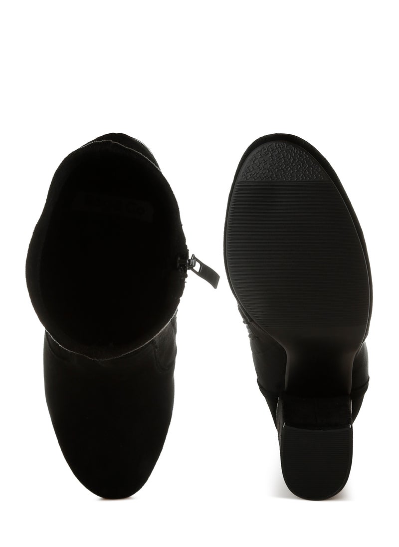 Microfiber Sock Boots in Black