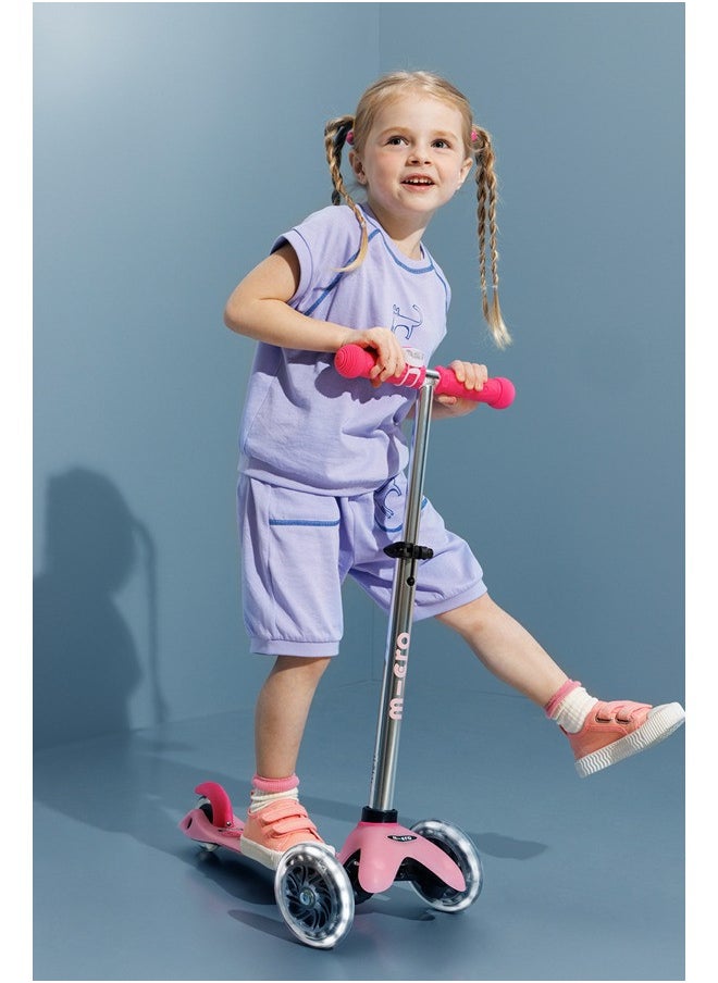 Micro Scooters | Mini Micro Deluxe LED Children's Scooter | Handlebar Adjustable | Light Up Wheels | Glow In The Dark | Boys & Girls | 2-5yrs