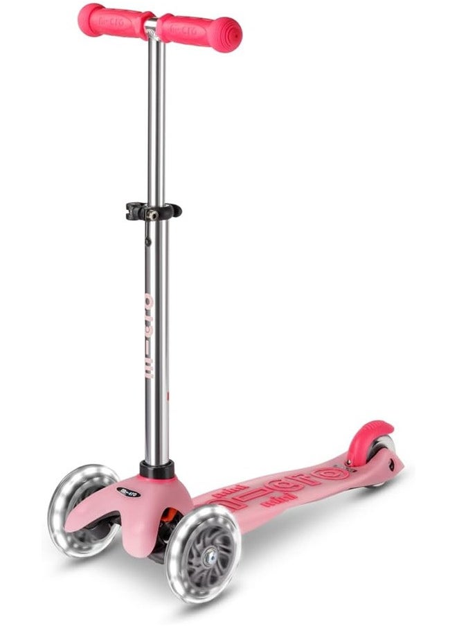 Micro Scooters | Mini Micro Deluxe LED Children's Scooter | Handlebar Adjustable | Light Up Wheels | Glow In The Dark | Boys & Girls | 2-5yrs