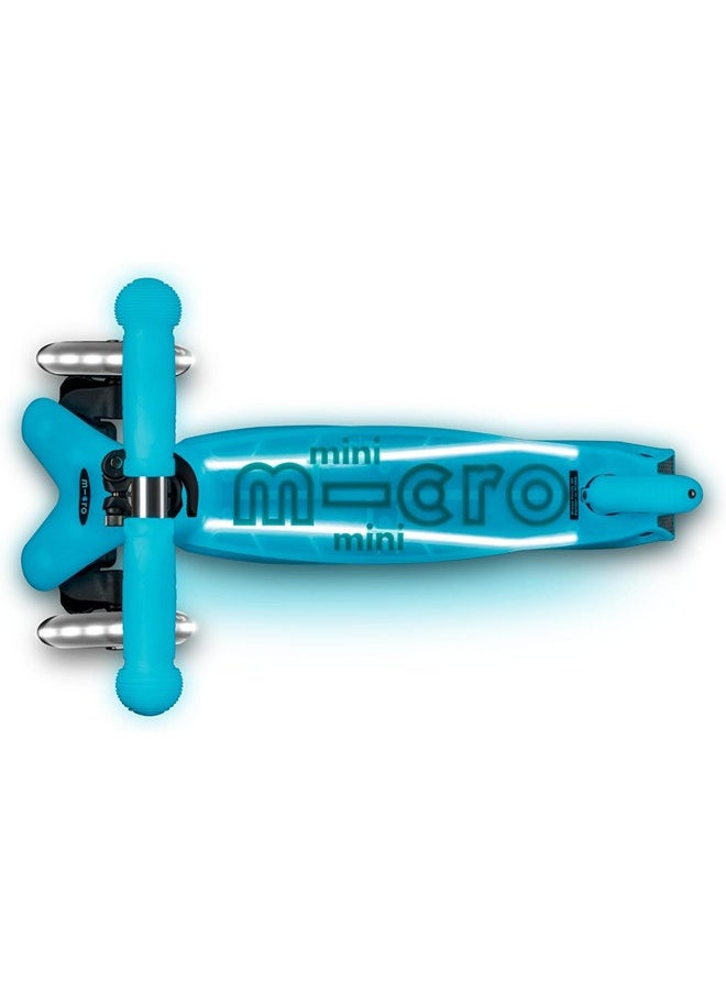 Micro Scooters | Mini Micro Deluxe LED Children's Scooter | Handlebar Adjustable | Light Up Wheels | Glow In The Dark | Boys & Girls | 2-5yrs