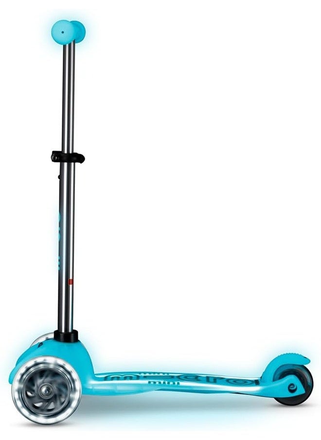Micro Scooters | Mini Micro Deluxe LED Children's Scooter | Handlebar Adjustable | Light Up Wheels | Glow In The Dark | Boys & Girls | 2-5yrs