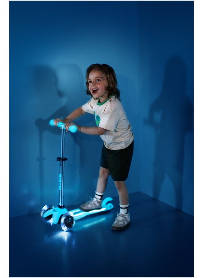 Micro Scooters | Mini Micro Deluxe LED Children's Scooter | Handlebar Adjustable | Light Up Wheels | Glow In The Dark | Boys & Girls | 2-5yrs