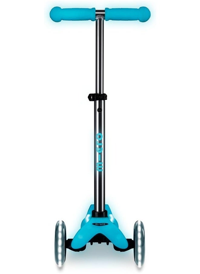 Micro Scooters | Mini Micro Deluxe LED Children's Scooter | Handlebar Adjustable | Light Up Wheels | Glow In The Dark | Boys & Girls | 2-5yrs