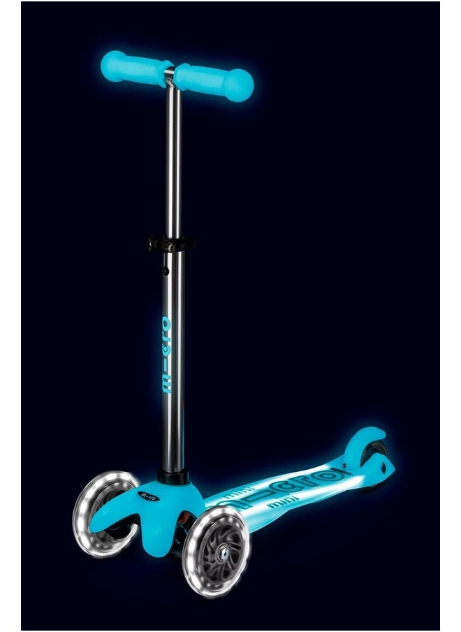Micro Scooters | Mini Micro Deluxe LED Children's Scooter | Handlebar Adjustable | Light Up Wheels | Glow In The Dark | Boys & Girls | 2-5yrs