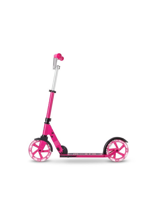 Micro Scooters | Cruiser LED Children's Scooter | Handlebar Adjustable | Lightweight | Light Up Wheels | Foldable | 6-12yrs | Boys & Girls