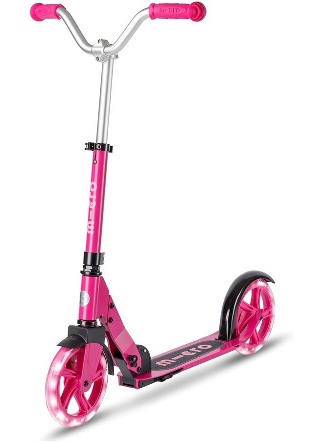 Micro Scooters | Cruiser LED Children's Scooter | Handlebar Adjustable | Lightweight | Light Up Wheels | Foldable | 6-12yrs | Boys & Girls