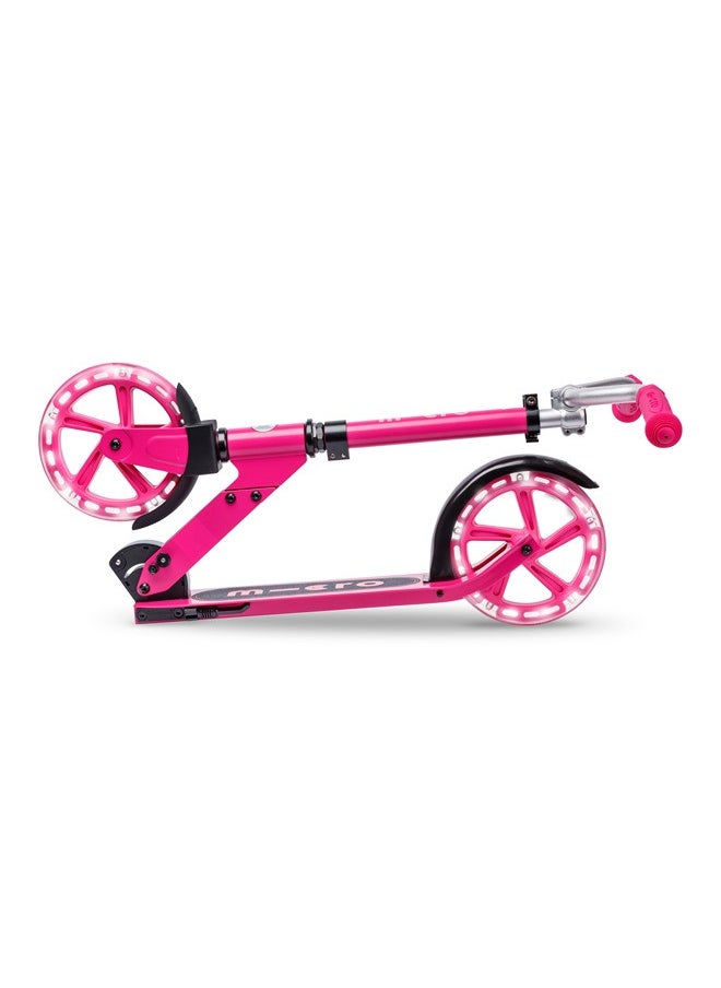 Micro Scooters | Cruiser LED Children's Scooter | Handlebar Adjustable | Lightweight | Light Up Wheels | Foldable | 6-12yrs | Boys & Girls