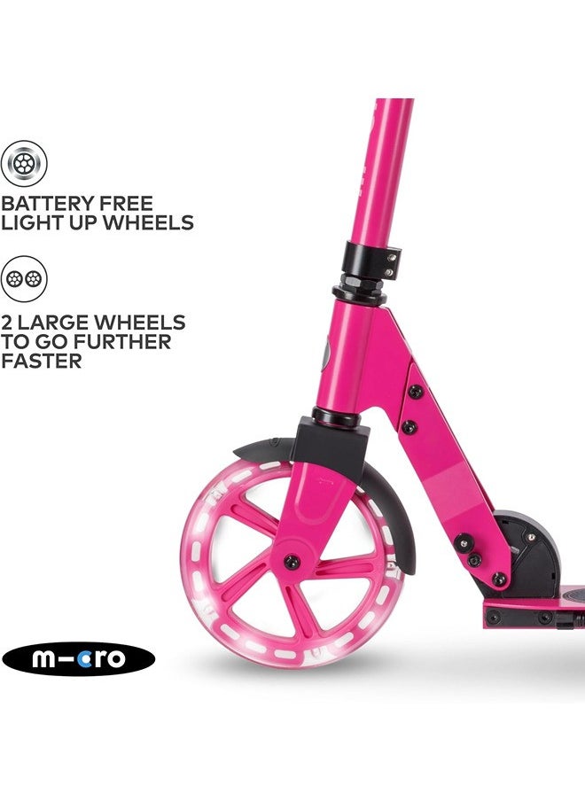 Micro Scooters | Cruiser LED Children's Scooter | Handlebar Adjustable | Lightweight | Light Up Wheels | Foldable | 6-12yrs | Boys & Girls