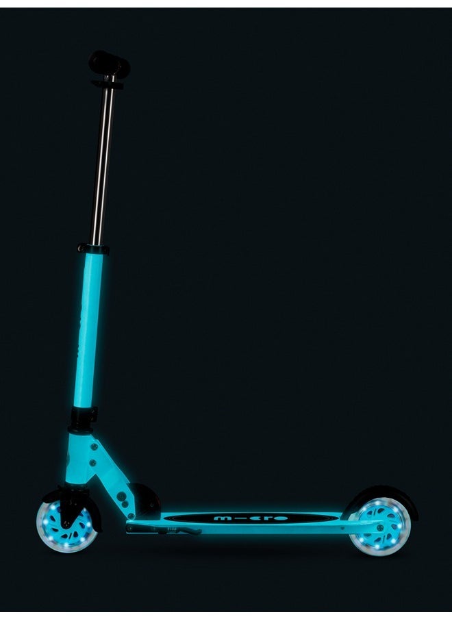 Micro Scooters | Sprite Glow LED Handlebar Adjustable Scooter White | Lightweight | Light Up Wheels | Foldable | 6-12yrs | Boys & Girls