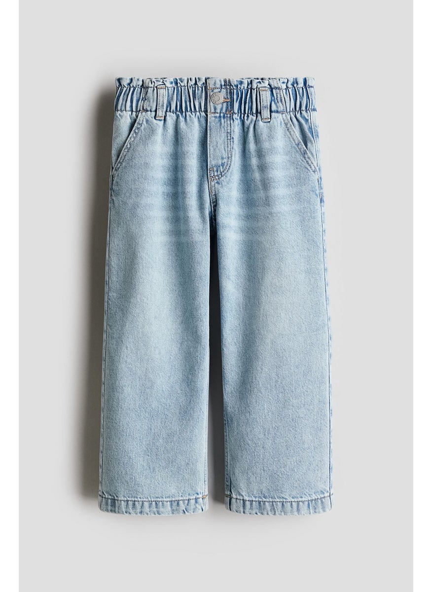 Wide Leg Paper Bag Jeans