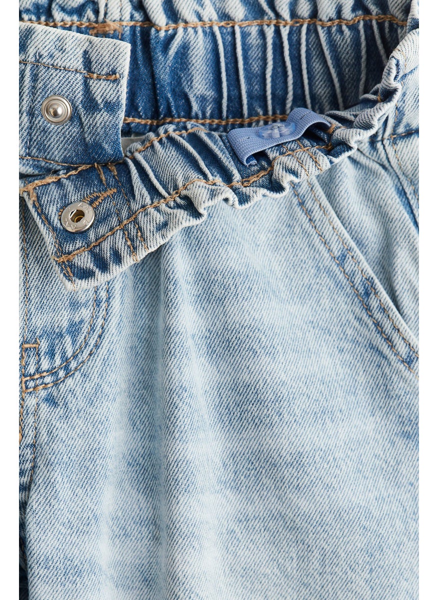 Wide Leg Paper Bag Jeans