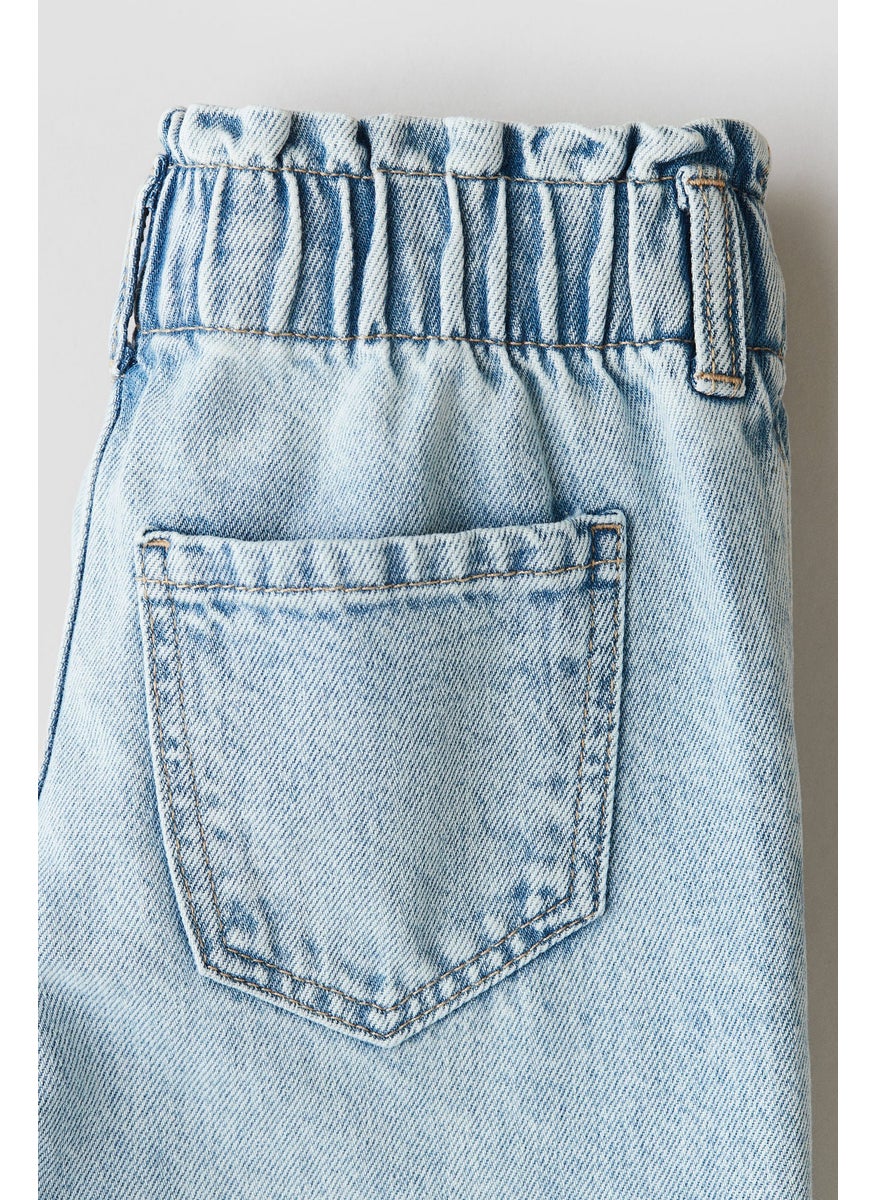 Wide Leg Paper Bag Jeans