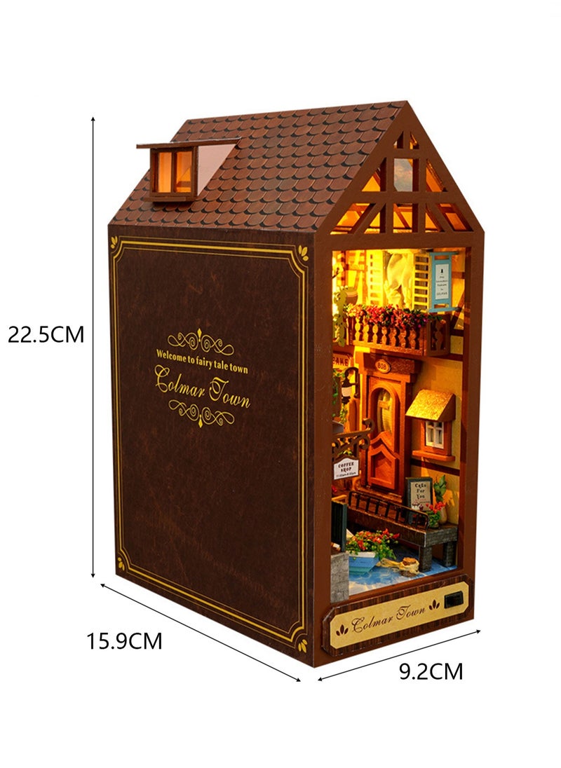 Children's Luminous Toy Diy Hut Leisurely Years Three-dimensional Book Stand Hand-assembled House Model