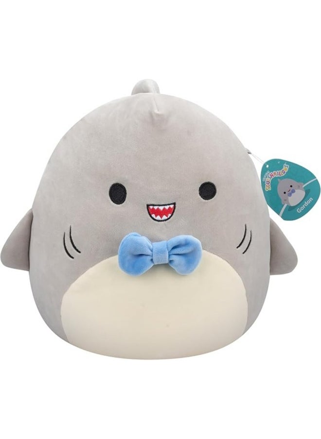 Squishmallows Gordon The Grey Shark with Blue Bowtie Plush Toy (19.6 cm)