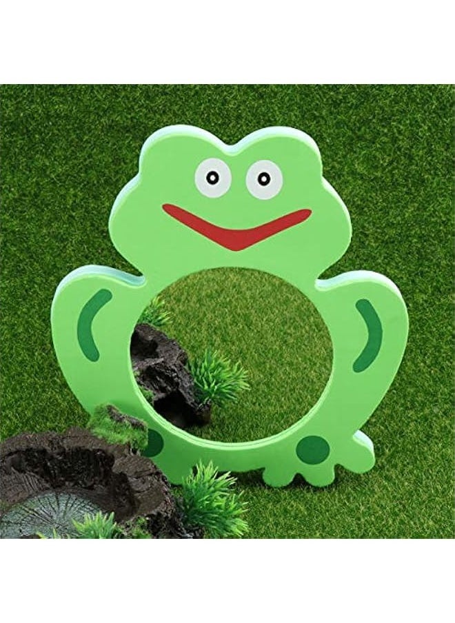 Kid Bath Toys 1Pc Unbreakable Mirror EVA Baby Mirror Bath Bathing Play Water Toy Shower Toy for Children Kids Foam Bath Toys Baby Mirror ( Green Frogs Toddler Bath Toys