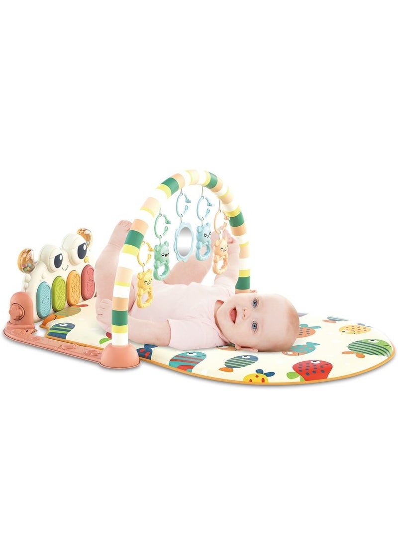 Baby Piano Fitness Shelf Play Mat – multicolours Color May Vary – Ages 0M+