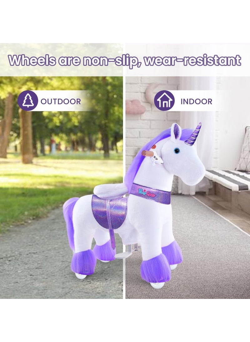 Official Licensed Kids Riding Horse Toy No Battery No Electricity Indoor and Outdoor best Gift for Kids 4 to 8 years - Medium Unicon
