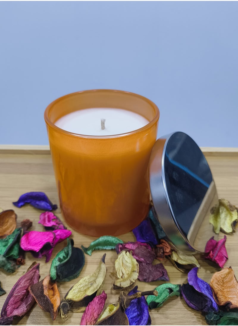 Scented Candle – Orange Blossom, 250ml, Glass Jar, Made in UAE